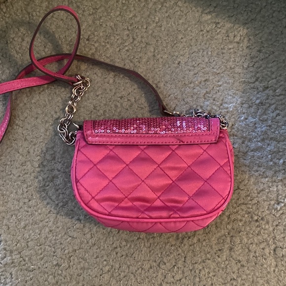 Guess Pink Quilted/Sequined Purse - Picture 2 of 3